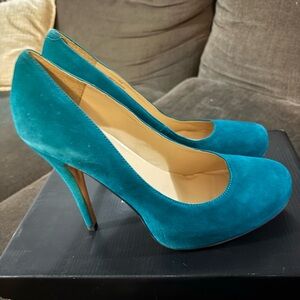 Talbots Teal Suede Heels